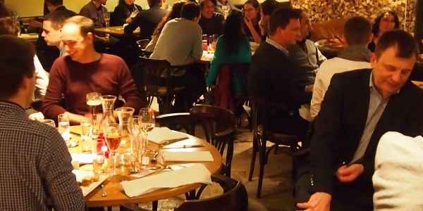 Dinner at the Restaurant De Halve Maan Brewery in Bruges, Belgium 